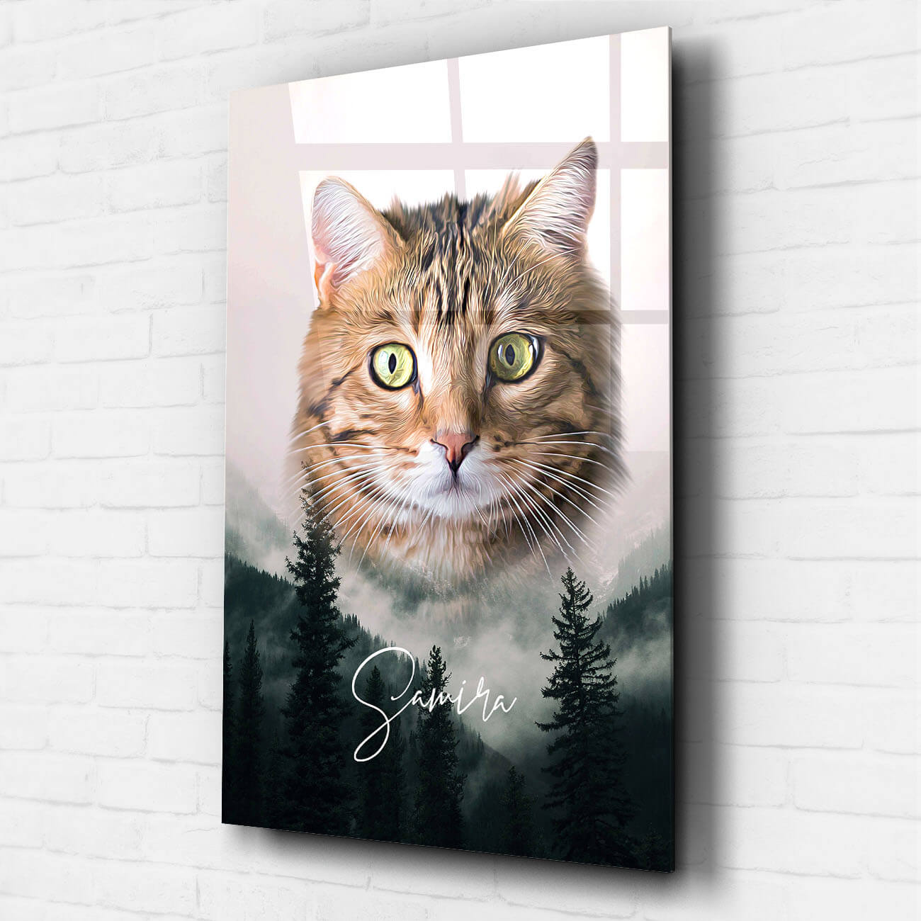 Katzenportrait Natur Stil
