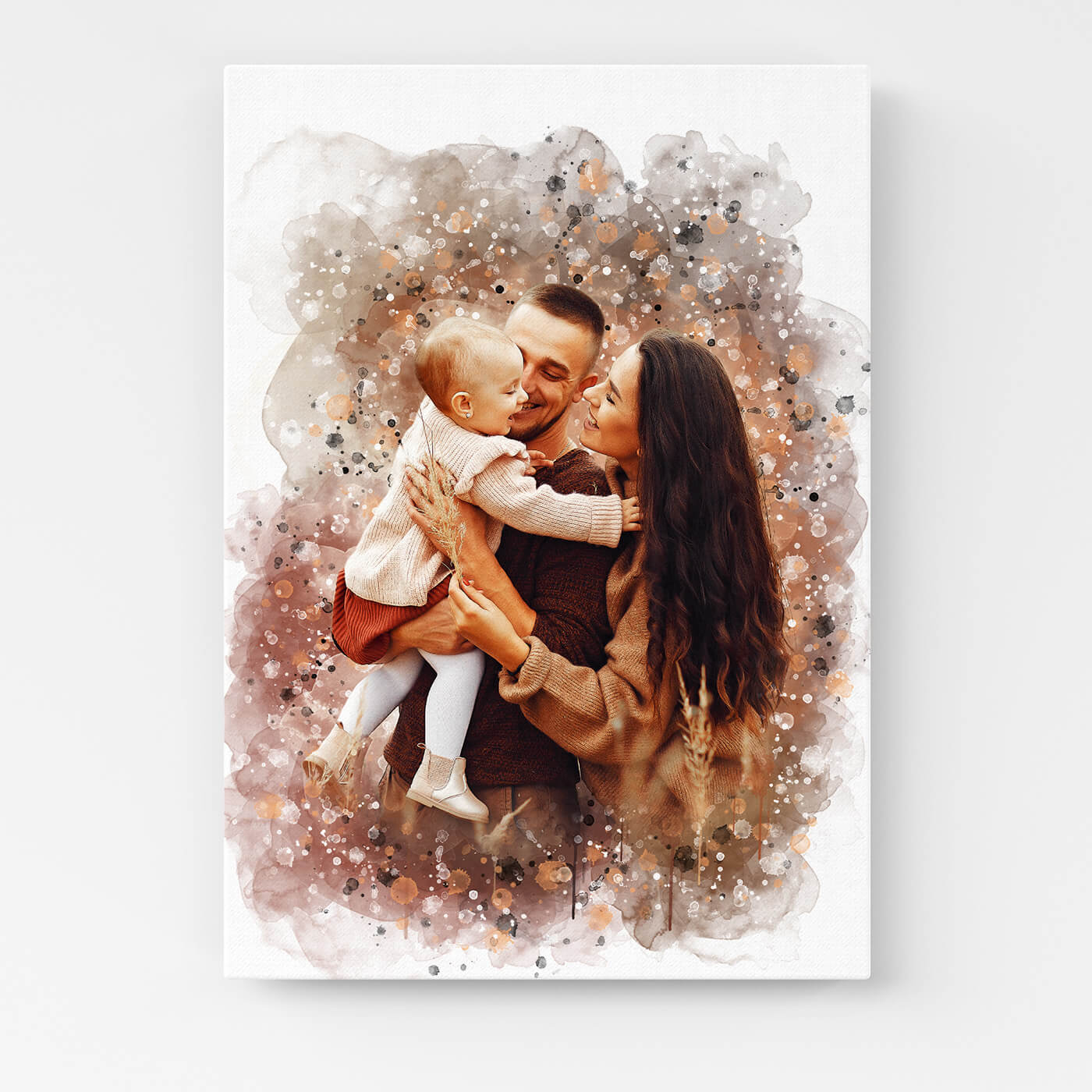 Familienportrait Geschenk Personalisierte Leinwand