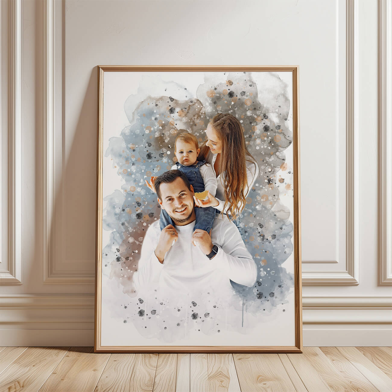Familie Portrait Poster personalisiert