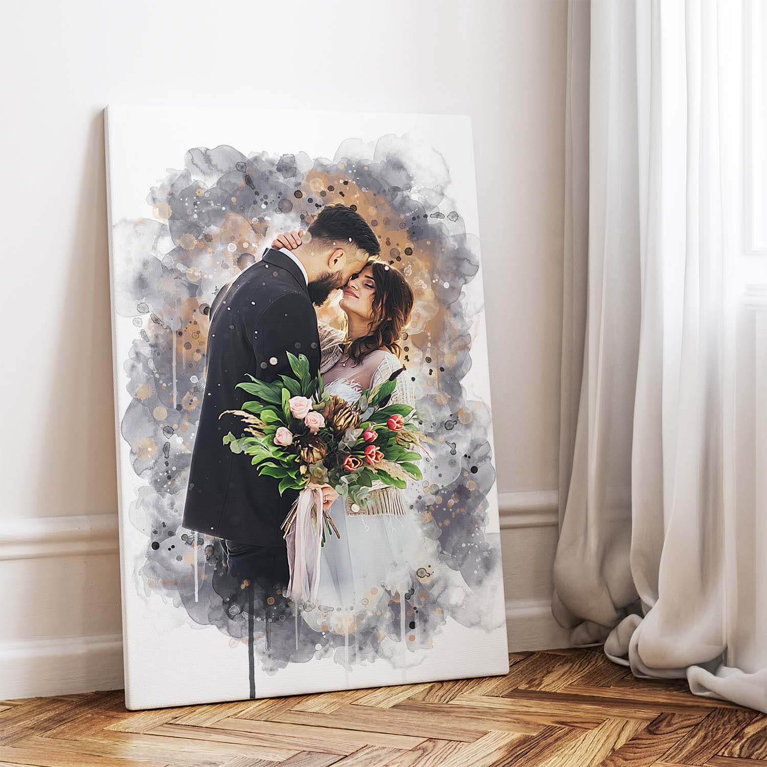 Hochzeitsportrait Leinwand Geschenk