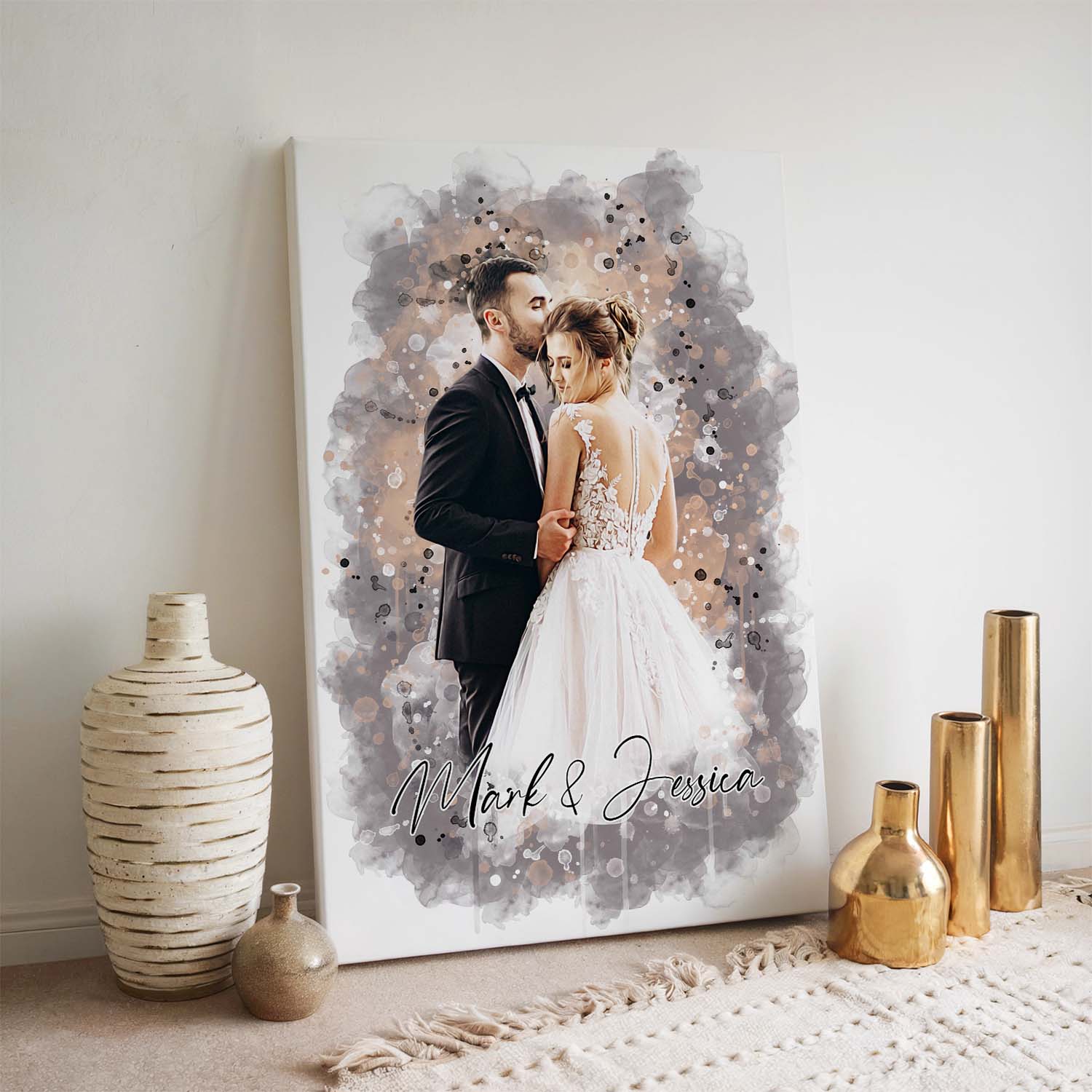 Hochzeitsportrait Leinwand