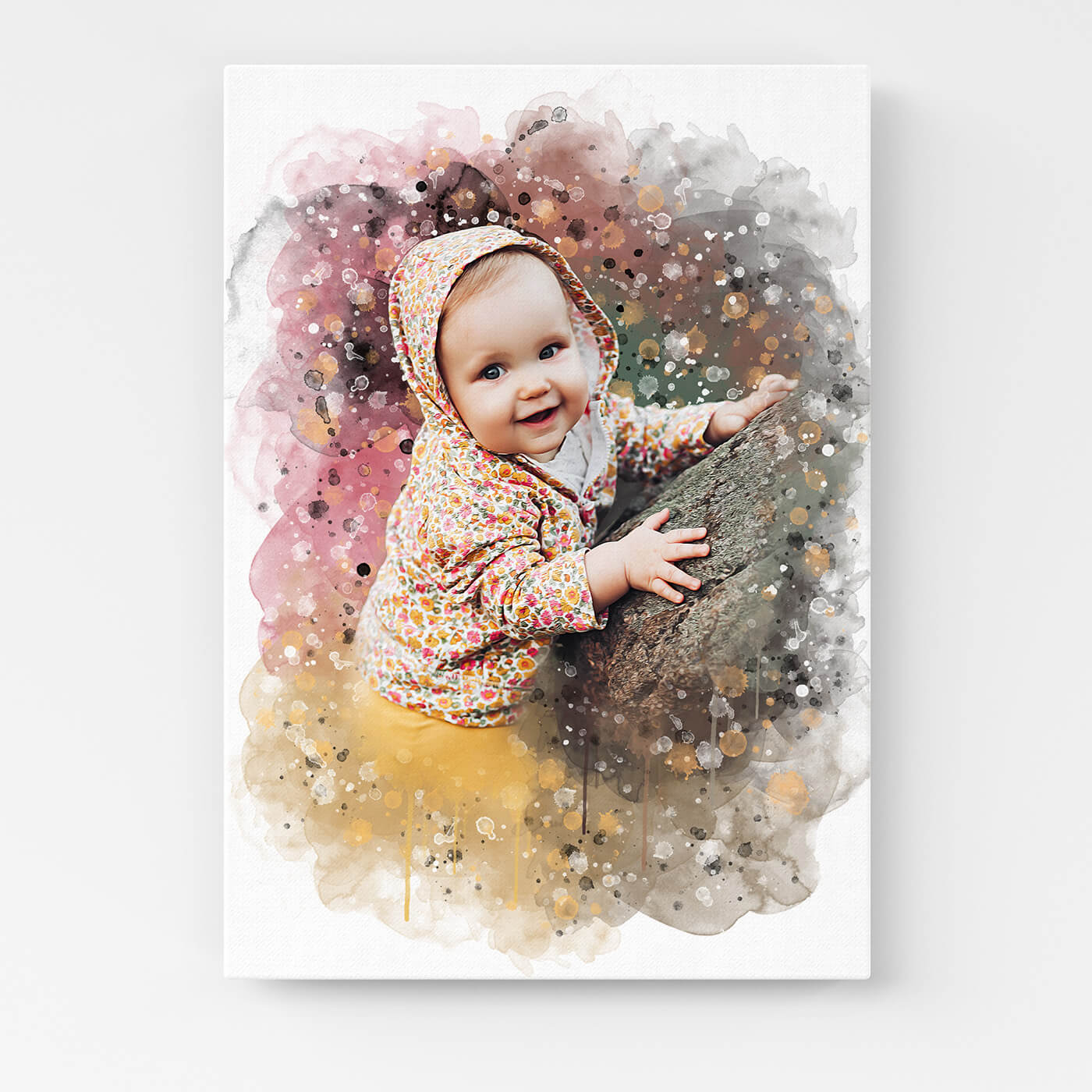 Kinderportrait auf Leinwand