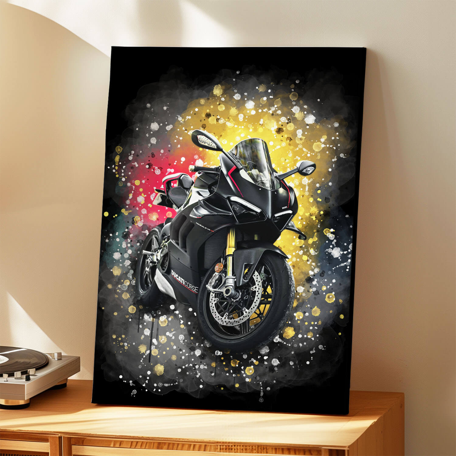 Leinwand Portrait Motorrad