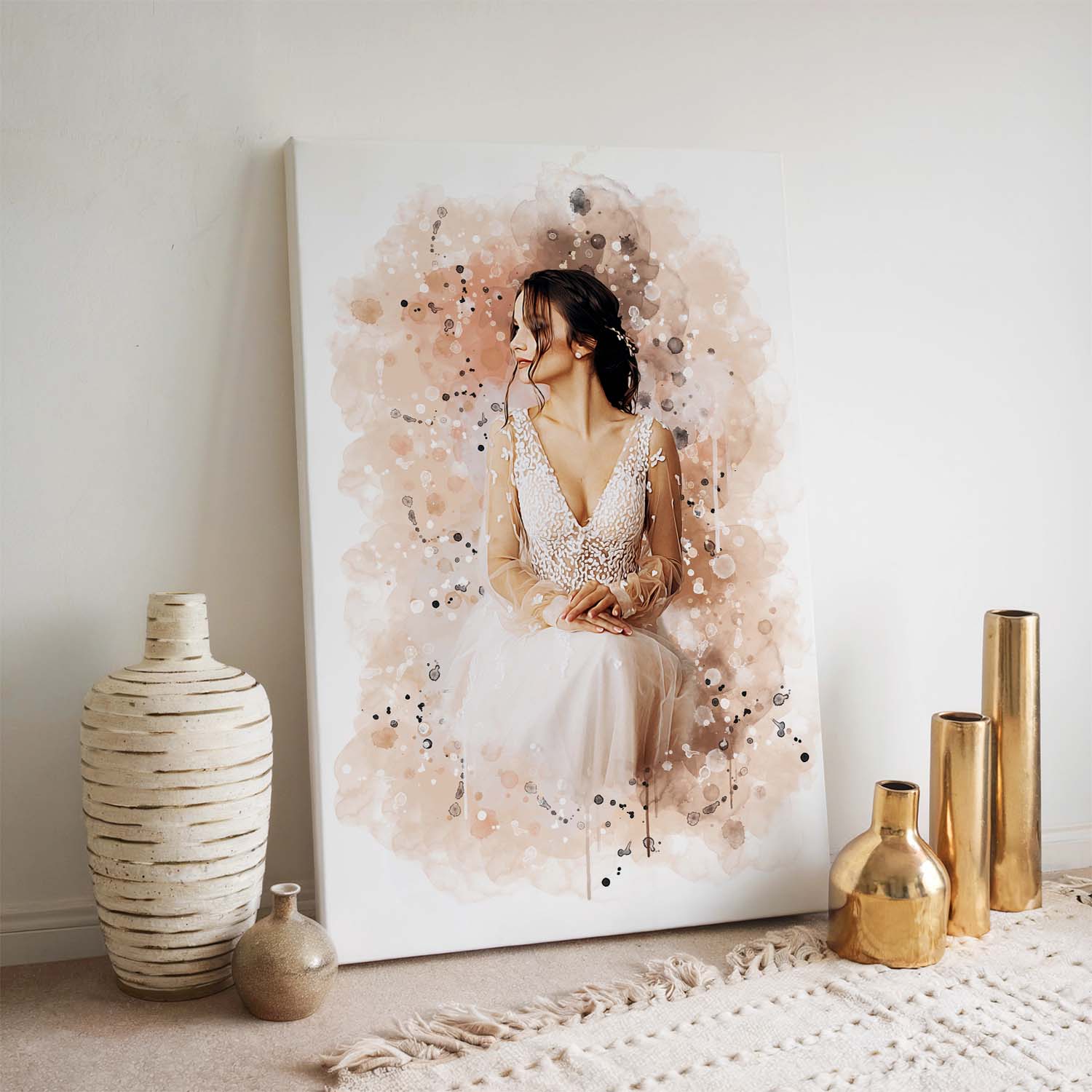 Leinwandbild Hochzeit Braut