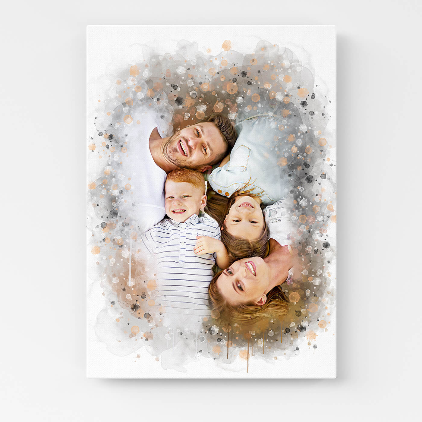 Leinwandportrait Familienbild