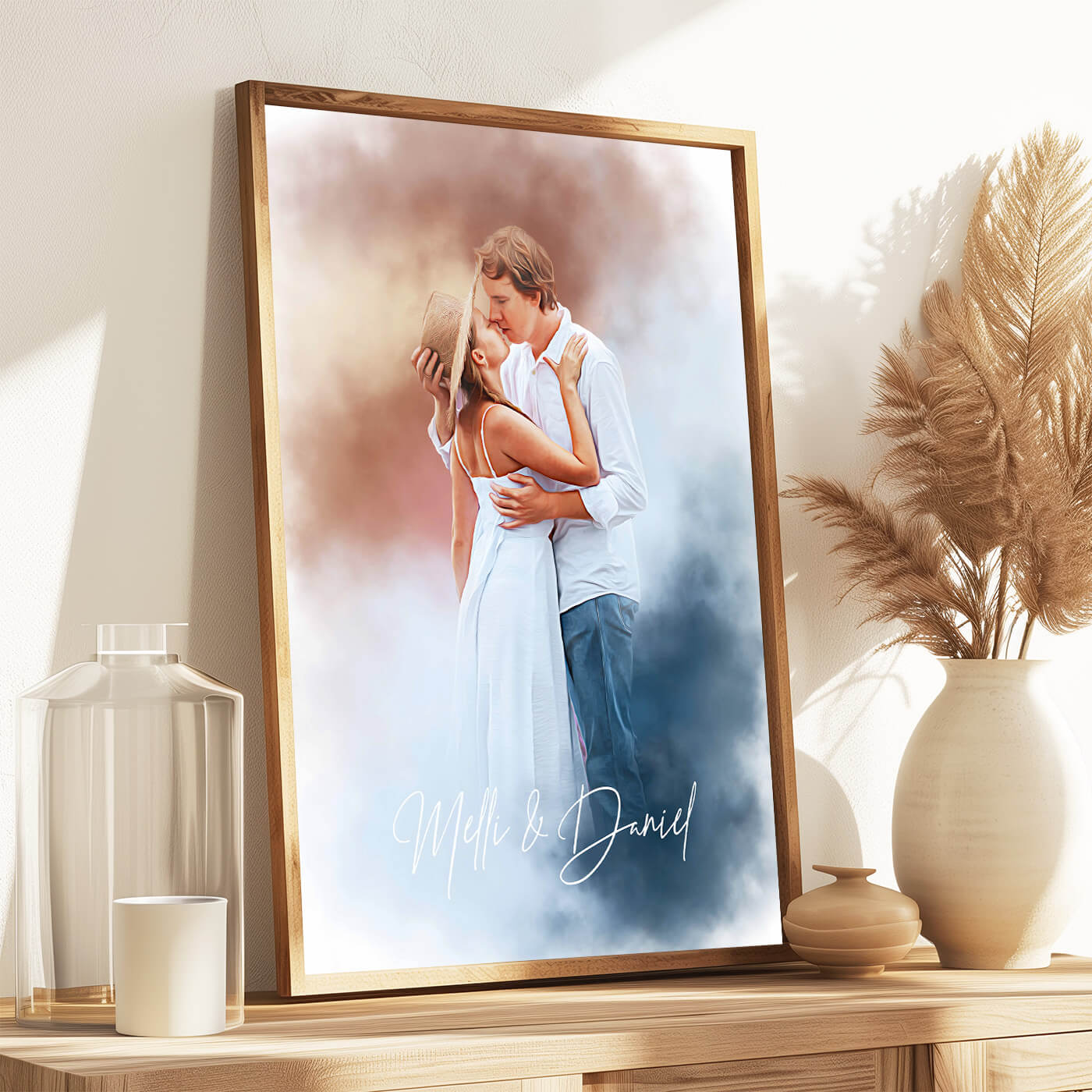 Paar Portrait Hochzeitsportrait nach Fotovorlage