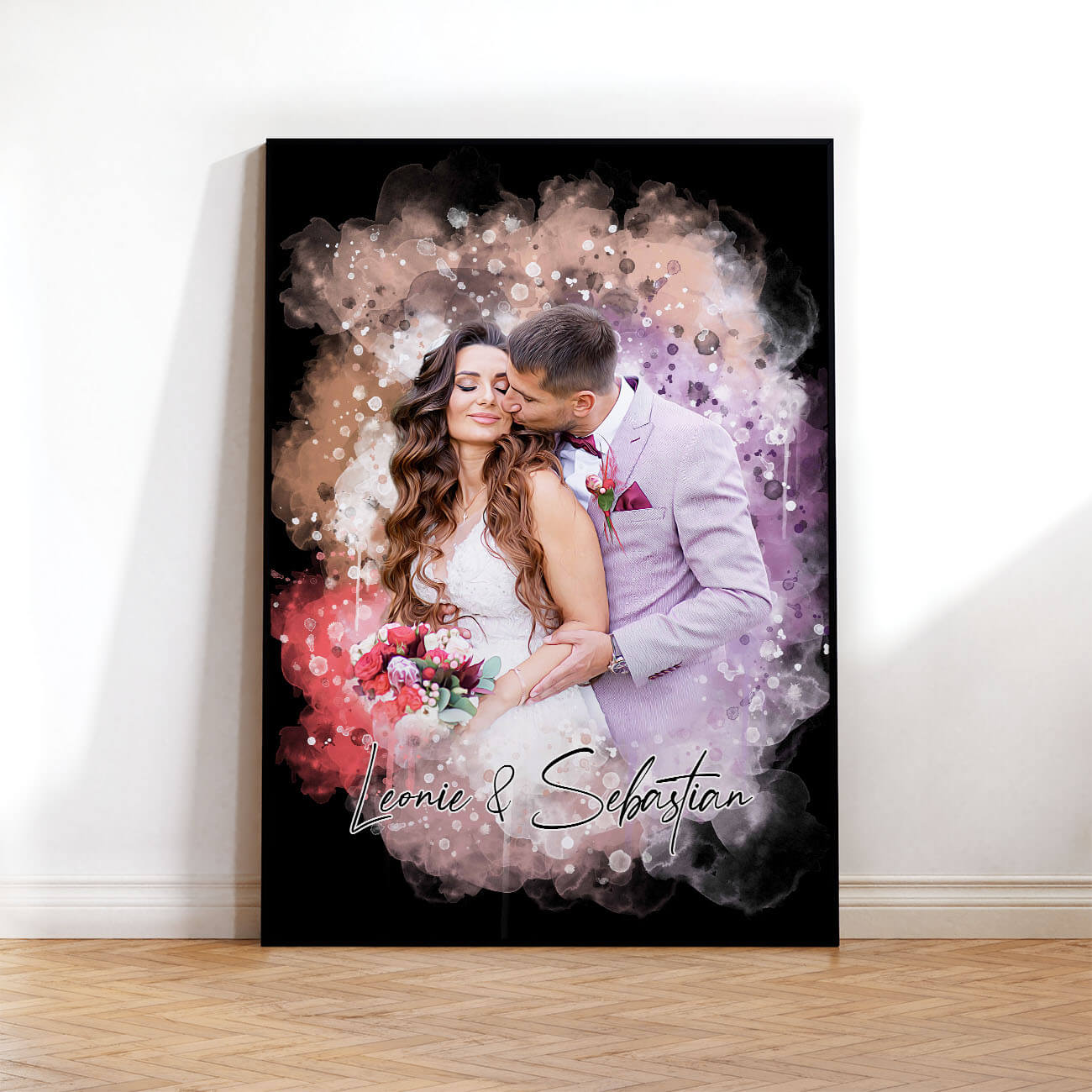 Paar Portrait Poster personalisiert