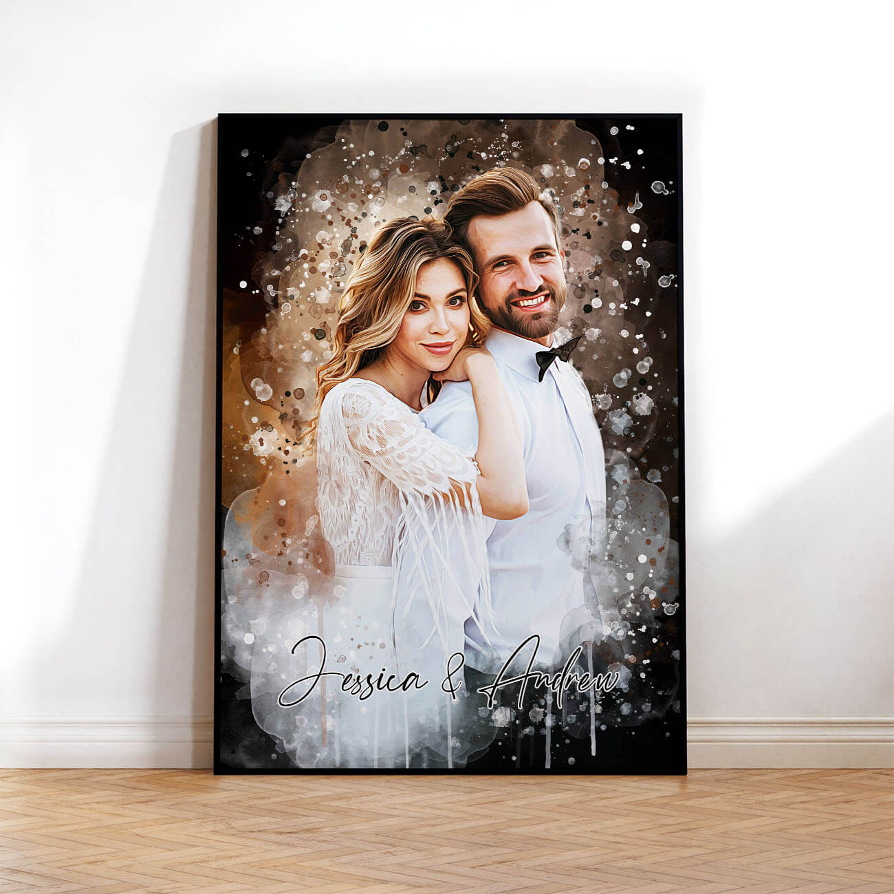 Paar Portrait Poster personalisiert