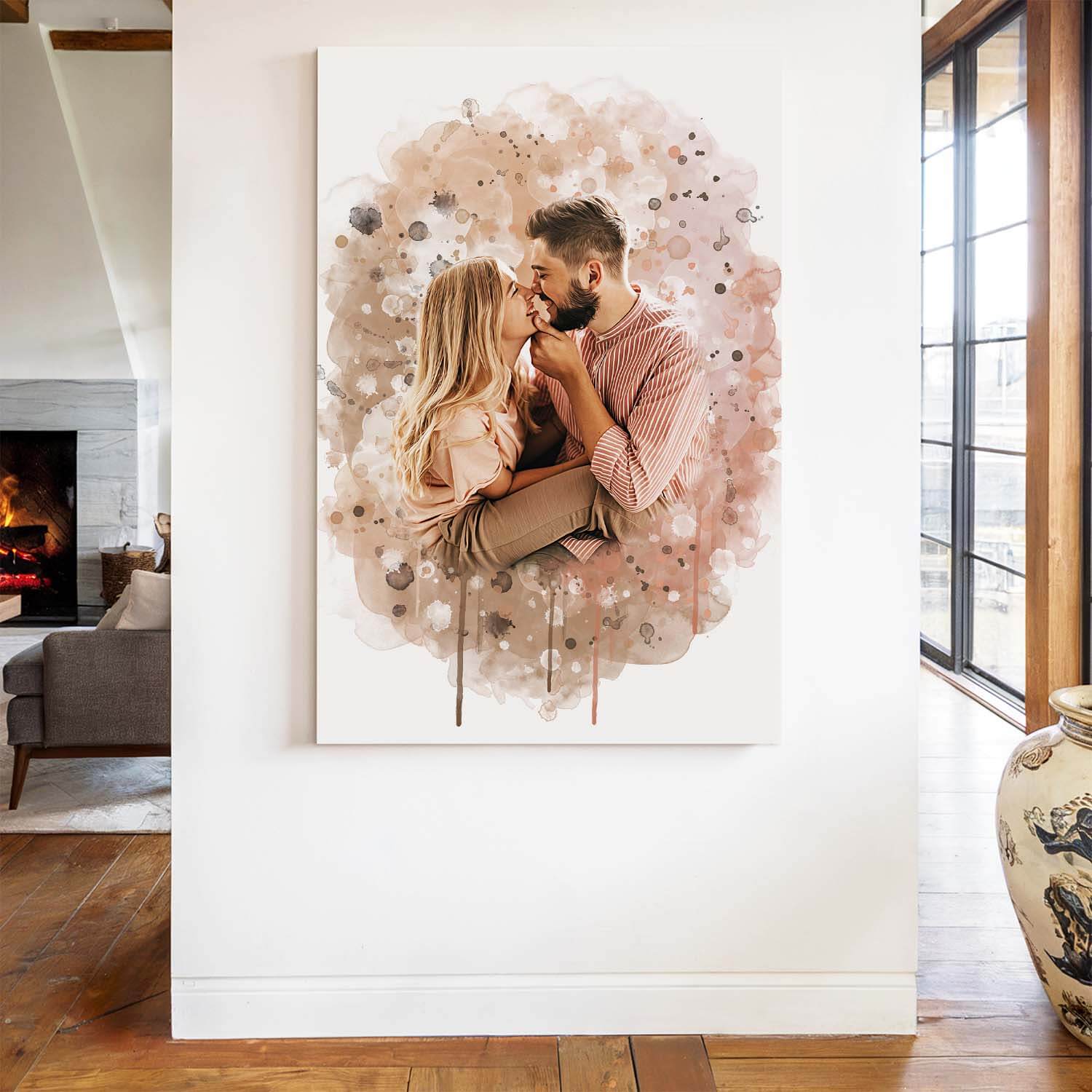 Personalisierte Leinwand Freund Freundin Paar