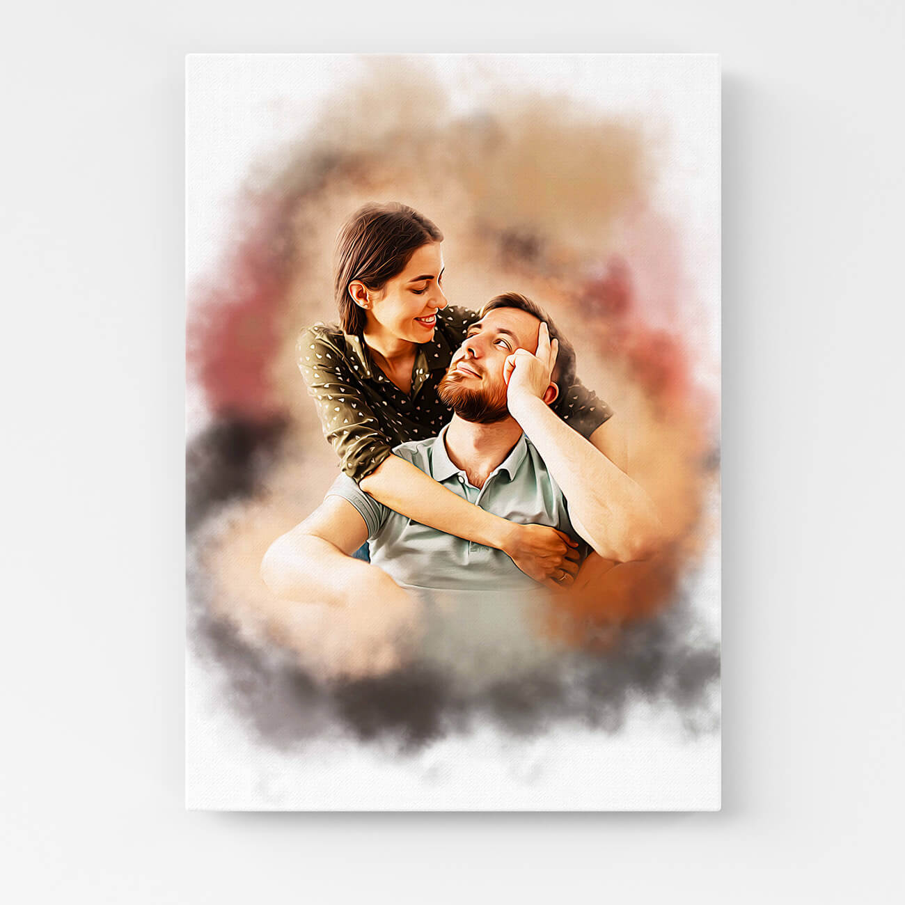 Personalisiertes Paar Portrait Leinwand