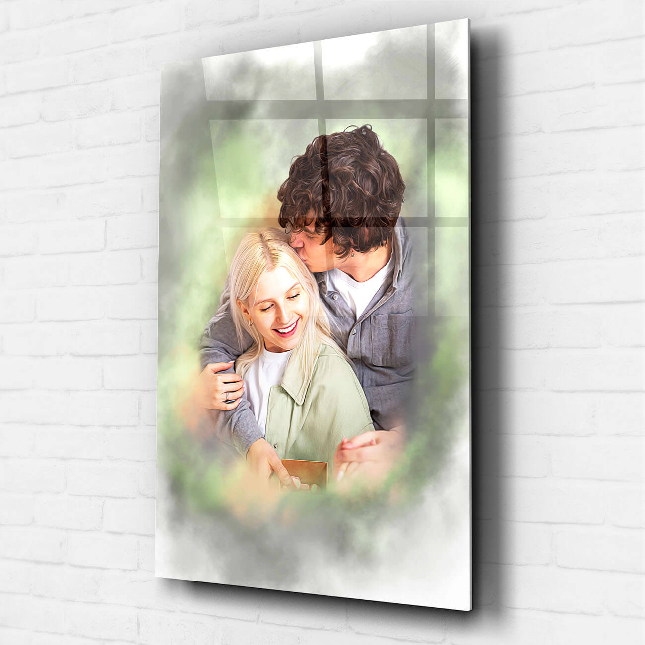 Personalisiertes Paar Portrait Acrylglas