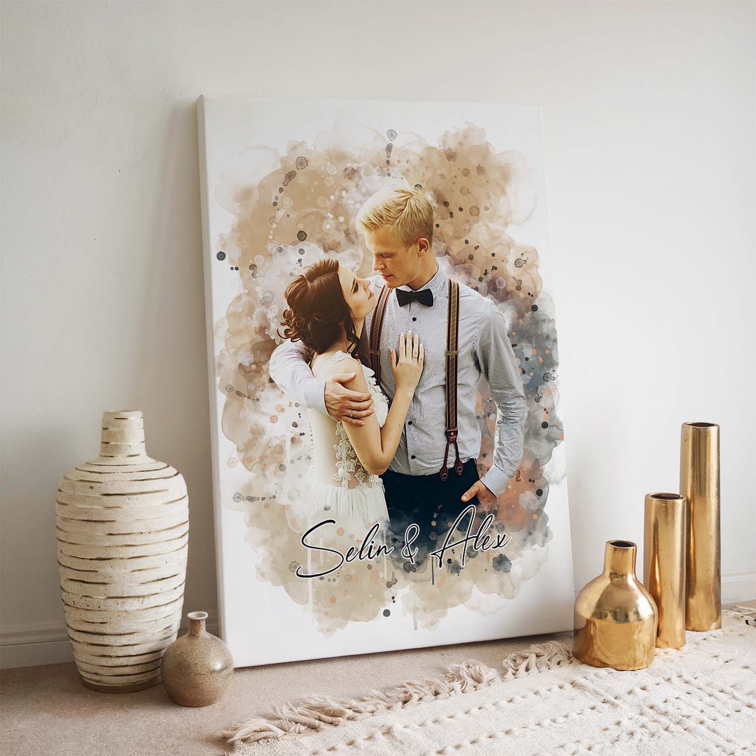 Portrait Familie Hochzeit Paar